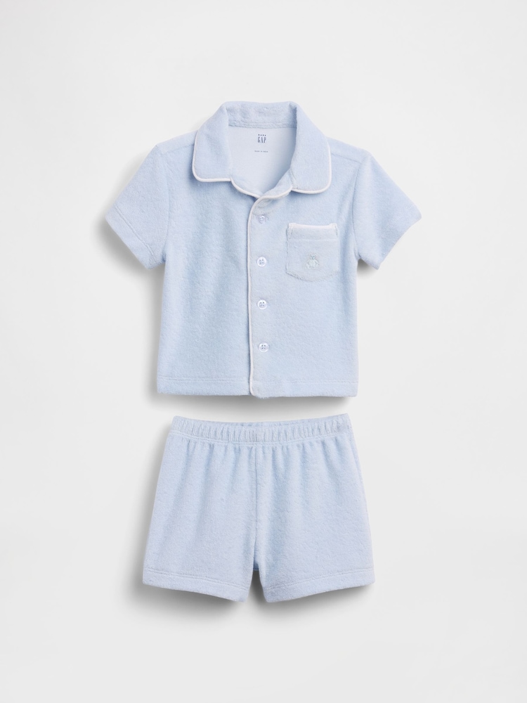 Gap Blue Towel Terry Outfit Set (0-24mths) - Image 1 of 3