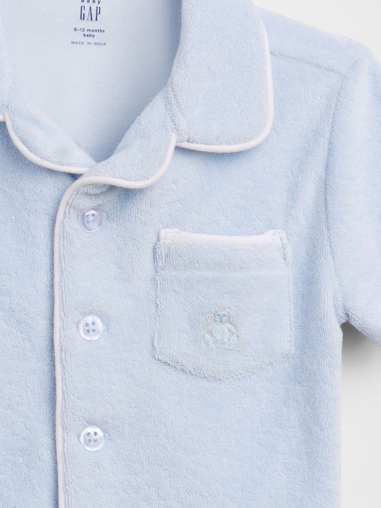 Gap Blue Towel Terry Outfit Set (0-24mths) - Image 3 of 3
