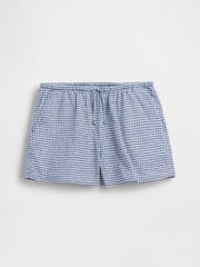 Gap Blue Linen-Cotton Gingham Easy Shorts (4-13yrs) - Image 4 of 6