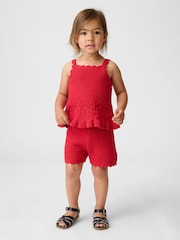 Rojo - Gap Crochet Scalloped Pull On Shorts (6mths-5yrs) - Imagen 1 de 4