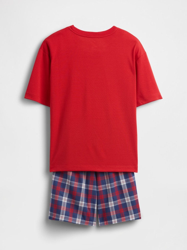 Gap Red Oversized Pyjamas Short Set (6-13yrs) - Image 2 of 3