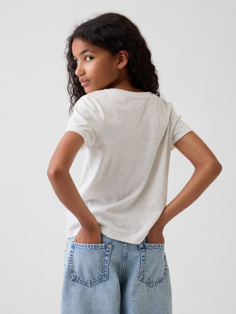 Gap Grey Daisy Graphic Short Sleeve T-Shirt (4-13yrs) - Image 2 of 4 Gap Grey Daisy Graphic Short Sleeve T-Shirt (4-13yrs) - Image 2 of 4
