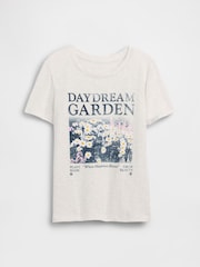 Gap Grey Daisy Graphic Short Sleeve T-Shirt (4-13yrs) - Image 3 of 4
