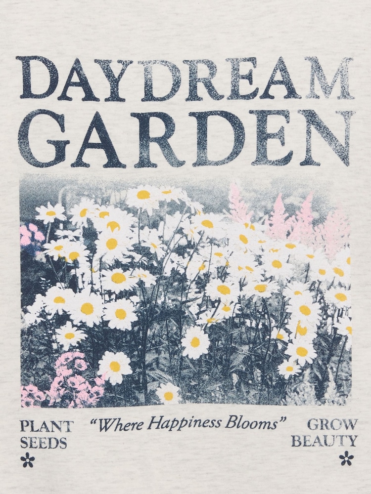 Gap Grey Daisy Graphic Short Sleeve T-Shirt (4-13yrs) - Image 4 of 4 Gap Grey Daisy Graphic Short Sleeve T-Shirt (4-13yrs) - Image 4 of 4