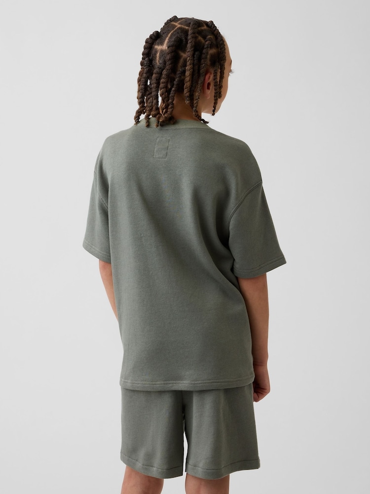 Gap Green French Terry Short-Sleeve Sweatshirt (4-13yrs) - Image 2 of 5