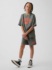Gap Green French Terry Short-Sleeve Sweatshirt (4-13yrs) - Image 3 of 5
