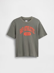 Gap Green French Terry Short-Sleeve Sweatshirt (4-13yrs) - Image 4 of 5