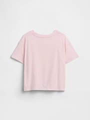 Gap Pink Oversized Knot-Tie Graphic Short Sleeve T-Shirt (4-13yrs) - Image 2 of 3