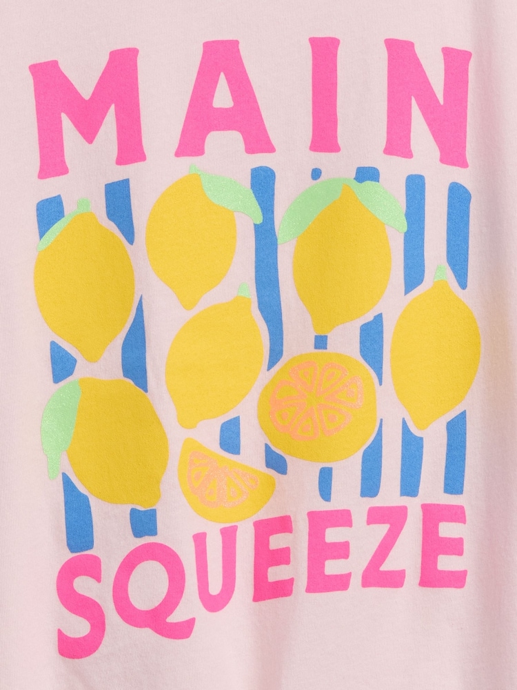 Gap Pink Oversized Knot-Tie Graphic Short Sleeve T-Shirt (4-13yrs) - Image 3 of 3 Gap Pink Oversized Knot-Tie Graphic Short Sleeve T-Shirt (4-13yrs) - Image 3 of 3