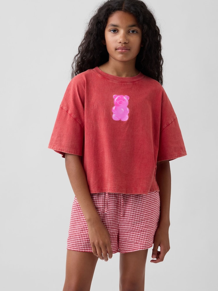 Gap Red Oversized Graphic Short Sleeve T-Shirt (4-13yrs) - Image 1 of 4 Gap Red Oversized Graphic Short Sleeve T-Shirt (4-13yrs) - Image 1 of 4