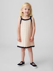Gap Cream Crochet Vest Dress (2-5yrs) - Image 1 of 4