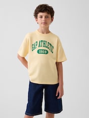 Gap Yellow French Terry Short-Sleeve Sweatshirt (4-13yrs) - Image 1 of 3