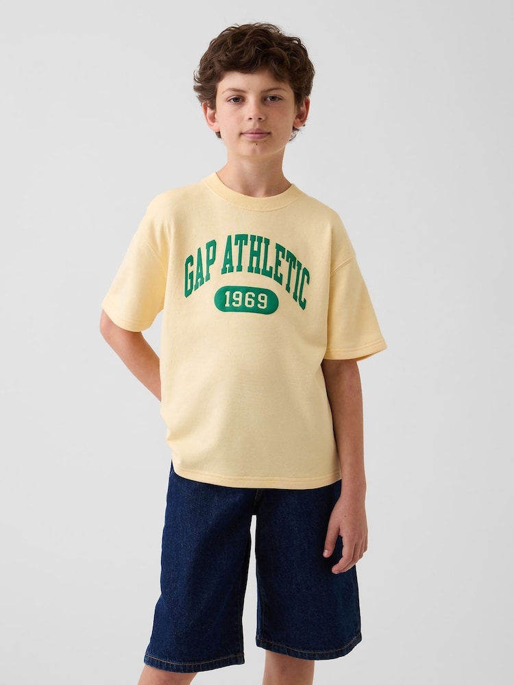 Gap Yellow French Terry Short-Sleeve Sweatshirt (4-13yrs) - Image 1 of 3