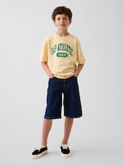 Gap Yellow French Terry Short-Sleeve Sweatshirt (4-13yrs) - Image 3 of 3