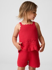 Rojo - Gap Crochet Scalloped Vest (6mths-5yrs) - Imagen 1 de 4