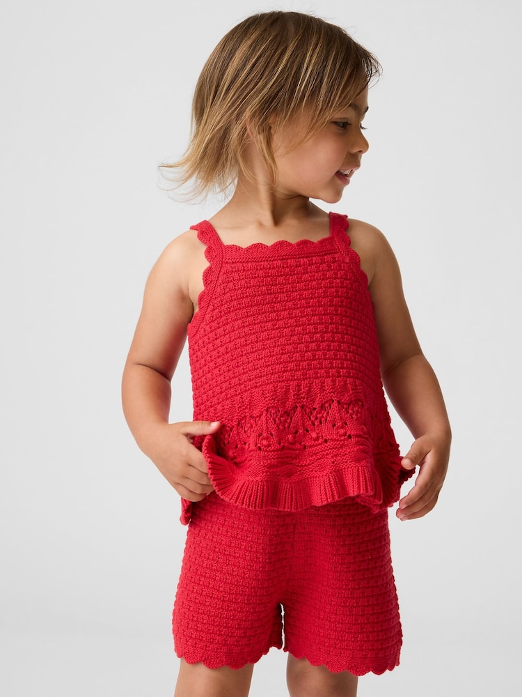 Rojo - Gap Crochet Scalloped Vest (6mths-5yrs) - Imagen 1 de 4