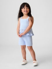 Azul - Gap Crochet Scalloped Pull On Shorts (6mths-5yrs) - Imagen 1 de 4