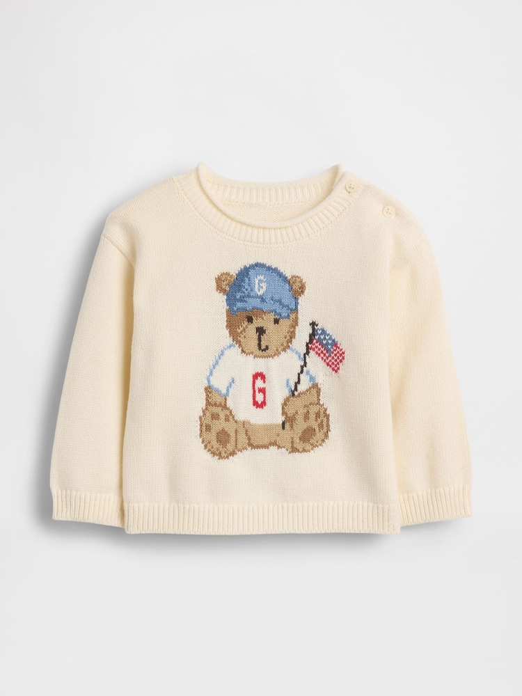 Gap Cream Brannan Bear Americana Jumper (0-24mths) - Image 1 of 2