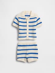Gap Blue Stripe Crochet Outfit Set (0-24mths) - Image 1 of 3