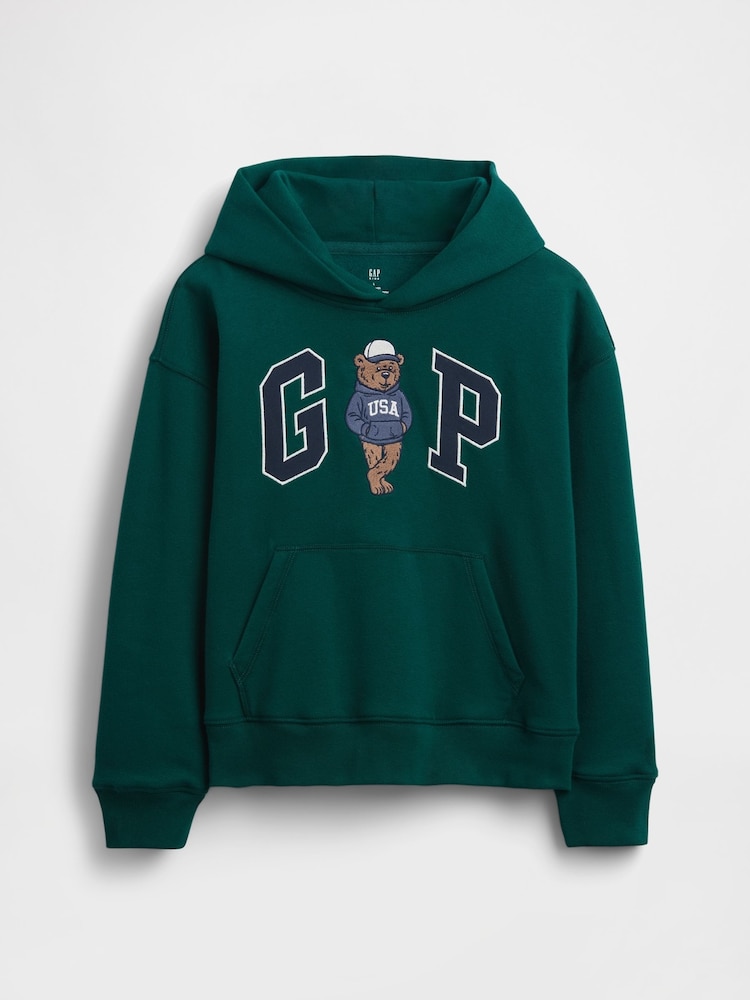 Gap Green VintageSoft Relaxed Brannan Bear Logo Hoodie (4-13yrs) - Image 5 of 5 Gap Green VintageSoft Relaxed Brannan Bear Logo Hoodie (4-13yrs) - Image 5 of 5