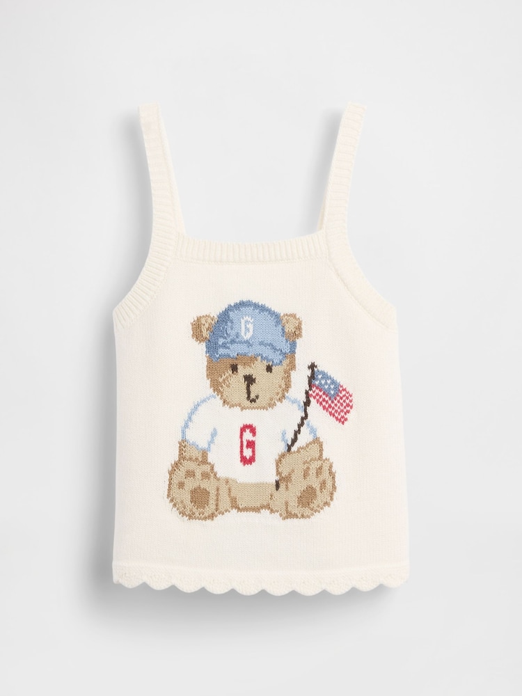 Gap Cream Brannan Bear Knitted Vest (6mths-5yrs) - Image 2 of 4