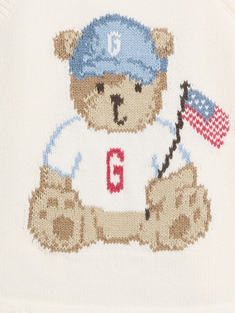 Gap Cream Brannan Bear Knitted Vest (6mths-5yrs) - Image 4 of 4