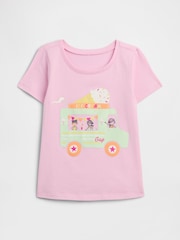 Gap Pink Graphic Short Sleeve T-Shirt (6mths-5yrs) - Image 1 of 3