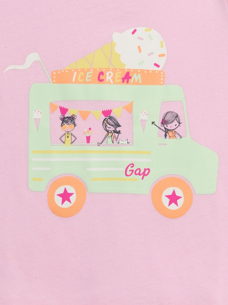 Gap Pink Graphic Short Sleeve T-Shirt (6mths-5yrs) - Image 3 of 3