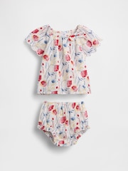 Gap White Floral Outfit Set (0-24mths) - Image 1 of 3