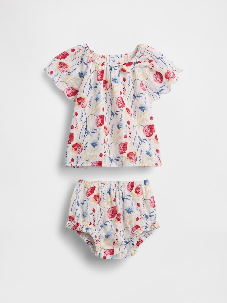 Gap White Floral Outfit Set (0-24mths) - Image 1 of 3