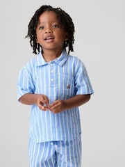 Raya azul - Gap Gauze Print Polo Shirt (6mths-5yrs) - Imagen 1 de 4