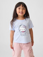 Gap Blue Hello Kitty Graphic Short Sleeve T-Shirt (6mths-5yrs) - Image 1 of 3