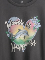 Grey Dolphin - Camiseta de manga corta con gráfico (4-13años) de Gap - Imagen 4 de 4
