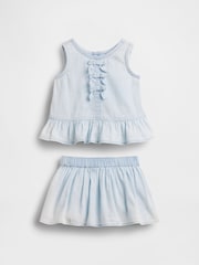 Gap Blue Denim Bow Outfit Set (0-24mths) - Image 1 of 3