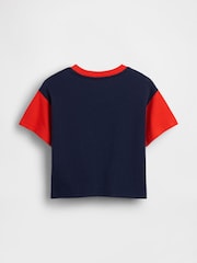 Gap Red/Navy Mickey Mouse Disney Graphic Short Sleeve T-Shirt (6mths-5yrs) - Image 2 of 3