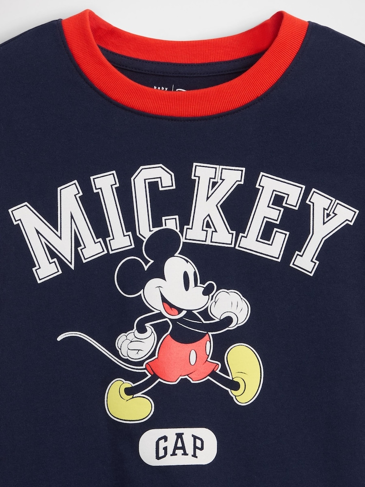 Gap Red/Navy Mickey Mouse Disney Graphic Short Sleeve T-Shirt (6mths-5yrs) - Image 3 of 3