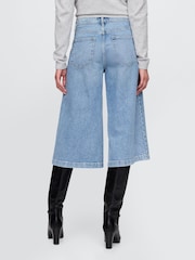 Gap Light Wash High Waisted Culotte Jeans - Image 1 of 6