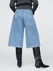 Gap Light Wash High Waisted Culotte Jeans - Image 4 of 6