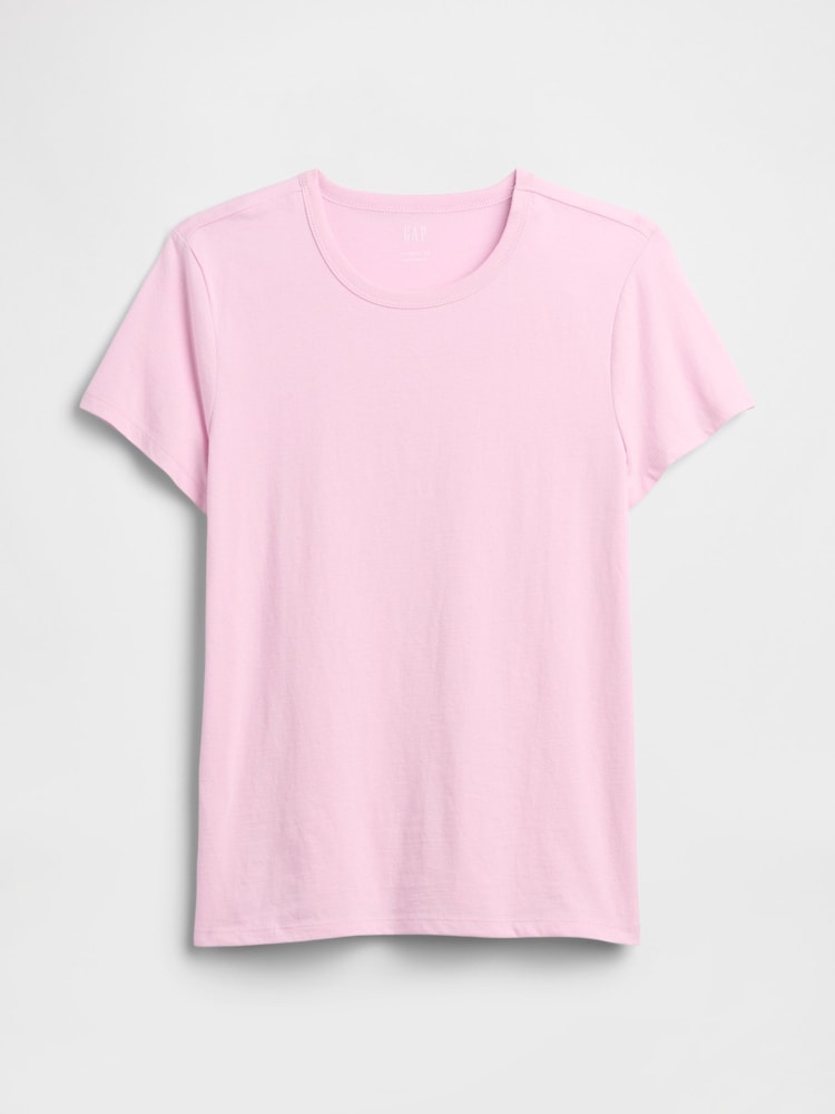 Gap Light Pink Crew Neck Favourite Crew Neck Short Sleeve T-Shirt - Image 5 of 5