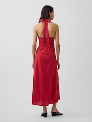 Gap Red Linen-Blend Halter Maxi Dress - Image 2 of 4
