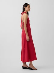 Gap Red Linen-Blend Halter Maxi Dress - Image 3 of 4