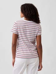 Gap Brown Favourite Stripe Crew neck Short Sleeve T-Shirt - Image 2 of 5