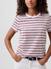 Gap Brown Favourite Stripe Crew neck Short Sleeve T-Shirt - Image 4 of 5