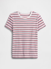Gap Brown Favourite Stripe Crew neck Short Sleeve T-Shirt - Image 5 of 5