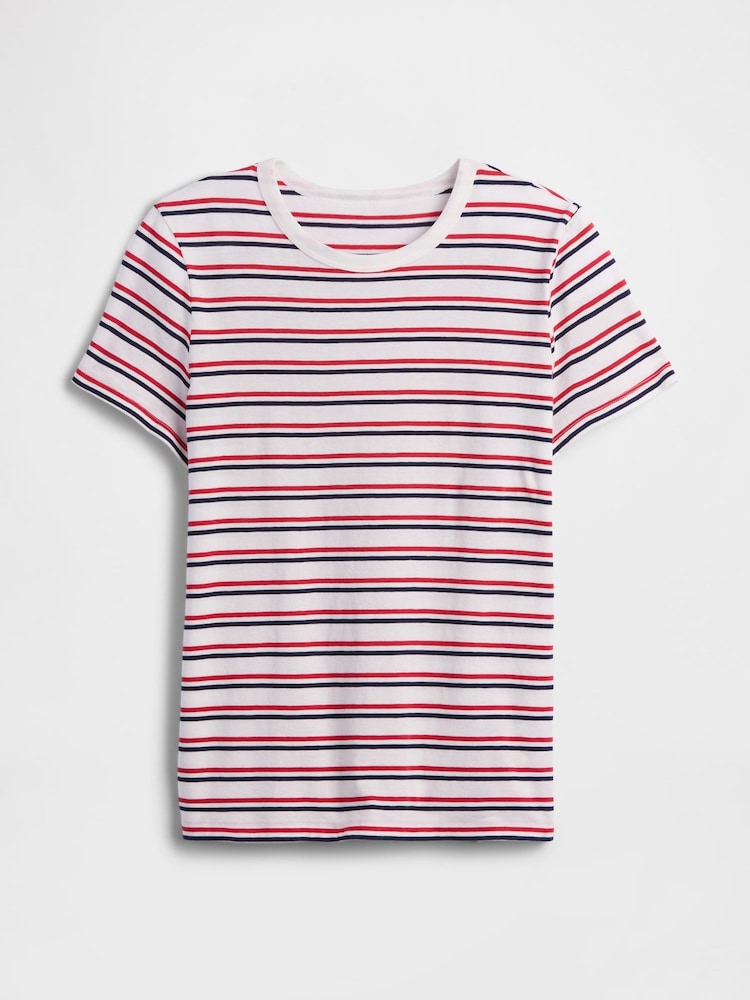 Gap Brown Favourite Stripe Crew neck Short Sleeve T-Shirt - Image 5 of 5