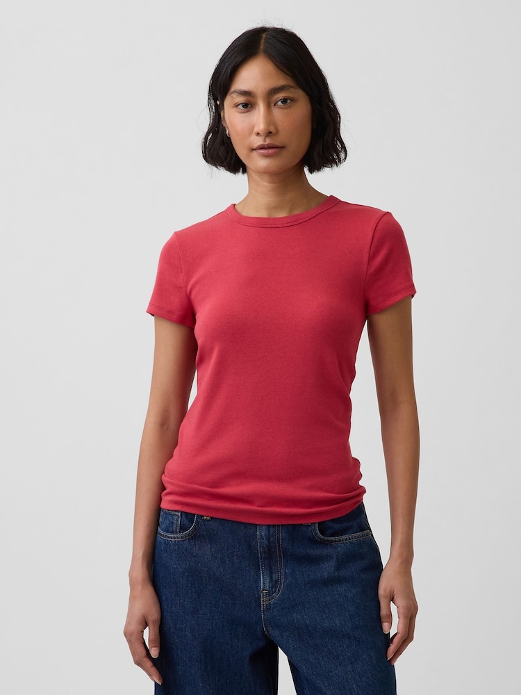 Gap Red Modern Crew Neck Short Sleeve T-Shirt - Image 1 of 4
