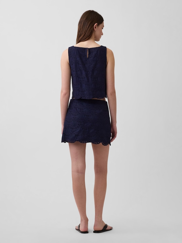 Azul marino - Gap Eyelet Mini Skort - Imagen 2 de 4