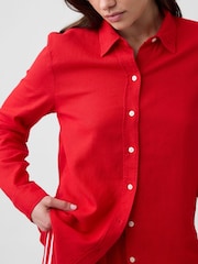 Gap Red Easy Linen Shirt - Image 4 of 5