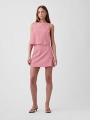 Gap Red Check Linen-Blend Apron Top - Image 3 of 5