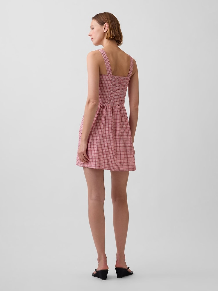 Gap Red Linen-Blend Drop-Waist Mini Dress - Image 2 of 4 Gap Red Linen-Blend Drop-Waist Mini Dress - Image 2 of 4